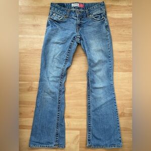 Vintage Y2K Aeropostale Light Wash Hailey Skinny Flare Jeans Size 00S